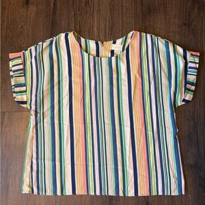 MELLODAY Multicolor Striped Top
